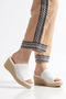 232-460 White Knitwear Daily Orthopedic Wedge Heel Women's Slippers - 2