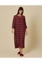 Women Burgundy Checked Nightgown - 4