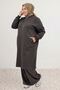33096 Large Size Zippered Three-Thread Cap - Brown - 5