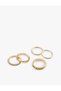 Stone Twisted 5-Piece Ring Set - 3