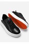 Men's Black Sneaker Casual Sports Shoes Thick Sole Lace-Up - 6