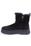 Elara Black Zippered Fur Orthopedic Daily Flat Sole Women's Sports Boots - 4