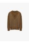Long Sleeve V-Neck Glittery Oversize Sweater