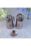 طقم ترامس بلاستيك بتصميم فاخر ــ أسود، كروم ــ 0.7 - 1 لتر