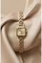 Women's Steel Watch Gold Color Vintage Square Case Roman Numerals Classic Luxury Stylish Elegant Women's Wristwatch |   Limited Edition 2027 - 6