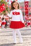 Unisex Children's Red Turkey Printed Long Sleeve Comfortable Daily Stylish Sweatshirt Model - 4
