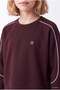Girl's Sweatshirt with Ribbed Trim and Snap Detail on the Sides - 5