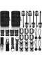 32pcs Attachments, D-Ring Locking Gear Clip for 1“ Webbing Strap Tactical Backpack Web Dominator Ela
