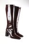 Block Heeled Patent Leather Women's Boots - 4