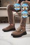 Men's Lace-Up Comfortable Sole Sand Genuine Leather Casual Sneaker Shoes 166 - 3