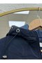 İclanur Metal Buttoned Zippered Hooded Inflatable Vest-En2219 Navy Blue - 6