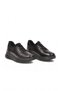 Anatomical Comfortable Sole Rubber Laced Black Genuine Leather Women's Casual Shoes Z995 - 4