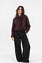 Women's Bomber Suede Jacket Mta030 - 4