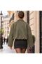 Women's Bomber Suede Jacket Mta030 - 3