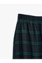 Regular Waist Regular Fit Pocketed Plaid Elastic Waist Jogger Trousers - 3