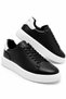 Tommy V-2.0 Men's Black Genuine Leather Sneaker Casual Sports Shoes Thick Sole - 2