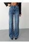 Women's High Waist Straight Cut Straight Wide Leg Jeans