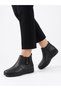 Women's Black Orthopedic Sole Genuine Leather Daily Boots - 4
