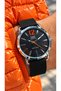 3 Atm Black Silicone Cord, Men's Wristwatch+Bracelet