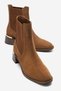 Nei̇va Tan Suede Genuine Leather Women's Chelsea Boots
