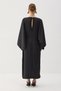 Kayik Yaka Bat Sleeve Satin Dress - 6
