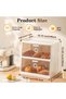Extra Large Bread Box (White, Double Layer) - 2-Tier Bread Storage for Kitchen Countertop, Transpare - 2