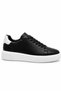 Tommy V-2.0 Men's Black Genuine Leather Sneaker Casual Sports Shoes Thick Sole - 3