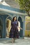 Blue vintage tiered dress