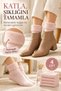 Women's Wool Winter Thick Terry Socks Thermal Socks Non-Elastic Boot Socks 4 Pairs - 5