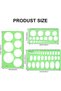 Circle Stencils Measuring Geometry Ruler, 3pcs Oval & Circle Templates Drawing Ruler, Technical Draw - 2