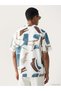 Vizyon New Season Ecru Regular Fit Patterned Viscose Men's Shirt - 5