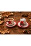Oak Leaf Two Person 4 Piece 90 ml Coffee Cup Set - 2
