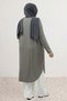 38110 Plus Size Low Sleeve Combed Cotton Tunic - Anthracite - 5