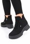 Women's cold-proof smart lace-up boots - black/smoked - 3