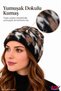 Women's Winter Soft Fuzzy Beanie Plush Textured Abstract Pattern Beanie Warm Keeping Autumn Winter Hat - 2