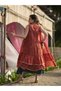 Forest green and rust layered dress - 4