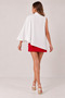 Women's White Asymmetrical Gathered Detailed Premium Blouse - 2