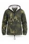 Hooded Half-Zip Camouflage Denim Kangaroo Jacket