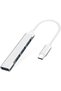 Type-C USB Hub 4-Port USB 2.0 Multiplexer Adapter Compatible with MacBook and Laptop, Aluminum Body, Plug and Play USB Replicator - 2