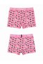 Panda Patterned Men's Boxer Cotton Lycra Shiny Elastic Boxed Pink - 4