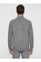 Ozmarka New Season Gray Regular Fit Stand Collar Men's Knitwear Cardigan - 4