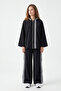 Stripe Detailed Suit 1724 - Black - 7