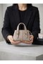 Women's Leather Look Mini Handbag – with Buckle and Zipper - 2