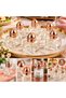 6-Piece Stylish Rose Gold Glass Spice Jar Set - Dowry Desktop Salt Shaker Set - 3