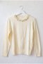 Ecru Crew Neck Long Sleeve Collar and Sleeve End with Pearl and Stone Detail Casual Knitwear Sweater 61 60 - 2