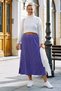 Purple Slit Elastic Waist Casual Jacquard Knit Oversize Knitwear Skirt 90 75 - 5
