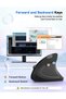 ماوس لاسلكي عمودي 2.4G مريح - 4800 نقطة لكل بوصة، ماوس بصري لعلاج متلازمة النفق الرسغي لليد اليمنى، مع 5 إعدادات قابلة للتعديل - 4