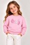 Girl's Sweatshirt Lovely Printed Crew Neck 100% Cotton