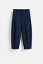 Women's Trousers Barrel Pants Cloutte Pants High Waist Stylish Boyfriend Wide Leg Navy Blue Fabric Pants - 6