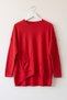 Red Crew Neck Pocketed Double Set Elastic Waist Jacquard Knitwear Top and Bottom Set 62-97 68-70 - 2